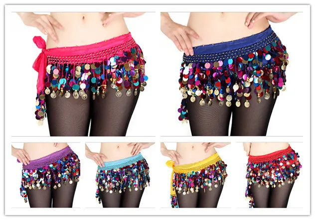 

Belly dance clothes indian dance belt bellydance waist chain women hip scarf women girl dance 8 colors