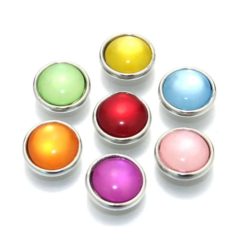 

10pcs/lot Fashion DIY Random Round 12MM Snap Buttons With Zinc Alloy Botton for Snaps Bracelets fit Boom Life Snaps Jewelry