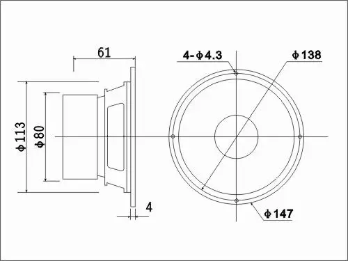 GHXAMP HIFI 5 дюймов 45 Вт 90 Вт НЧ-динамик средние динамики 8 Ом HIFI настольные книжные полки домашний кинотеатр Среднечастотный бас-динамик 1 шт