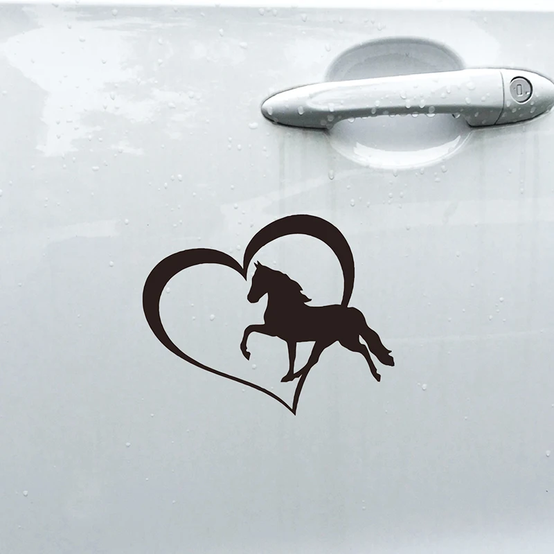 Horse Heart Art Sticker Car Decor
