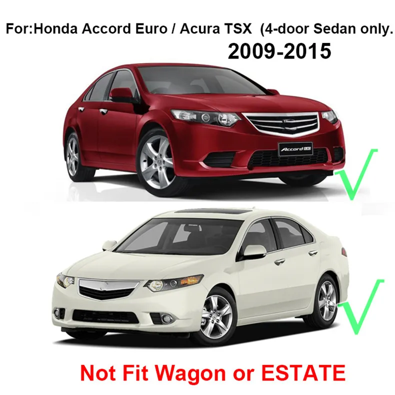 Кожаные автомобильные коврики подходят для Honda Accord Euro / Acura TSX Sedan 2009 2010 2011 2012 2013 2014