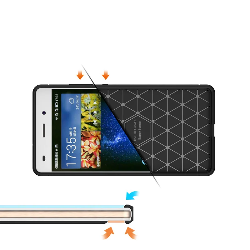 Carbon firber brushed silicone case huawei P8 P8 lite (6)