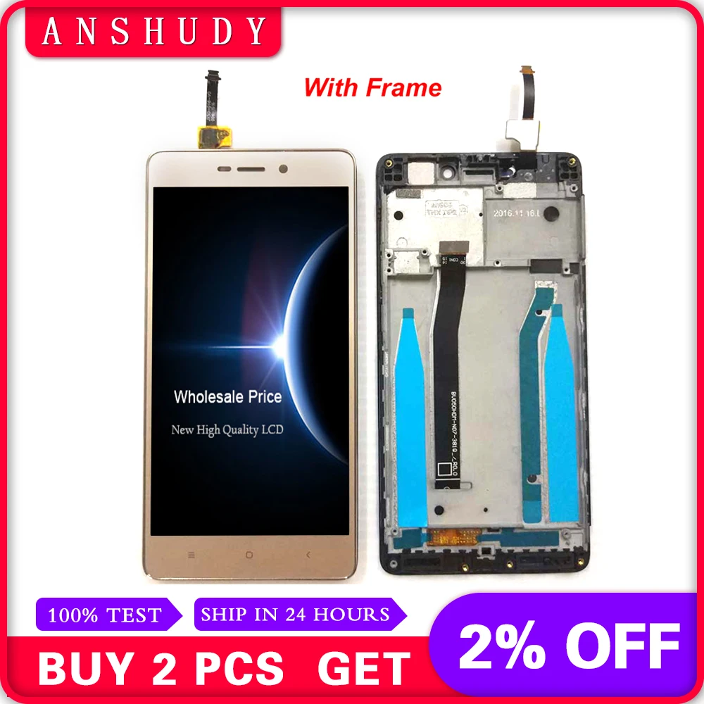 

For Xiaomi Redmi 3 3S Pro Redmi3 3s Pro / Prime LCD Display Panel Module Monitor + Touch Screen Digitizer Sensor Assembly