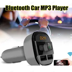 Новый смартфон bluetoothMP3 плеер громкой связи car kit Dual USB Зарядное устройство fm-передатчик громкой связи с Micro SD/TF Card Reader