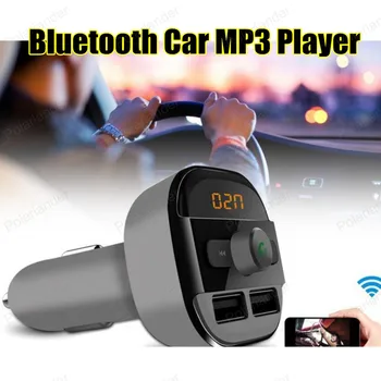 

New Smartphone BluetoothMP3 Player Handsfree Car Kit Dual USB Charger FM Transmitter Handsfree with Micro SD/TF Card Reader