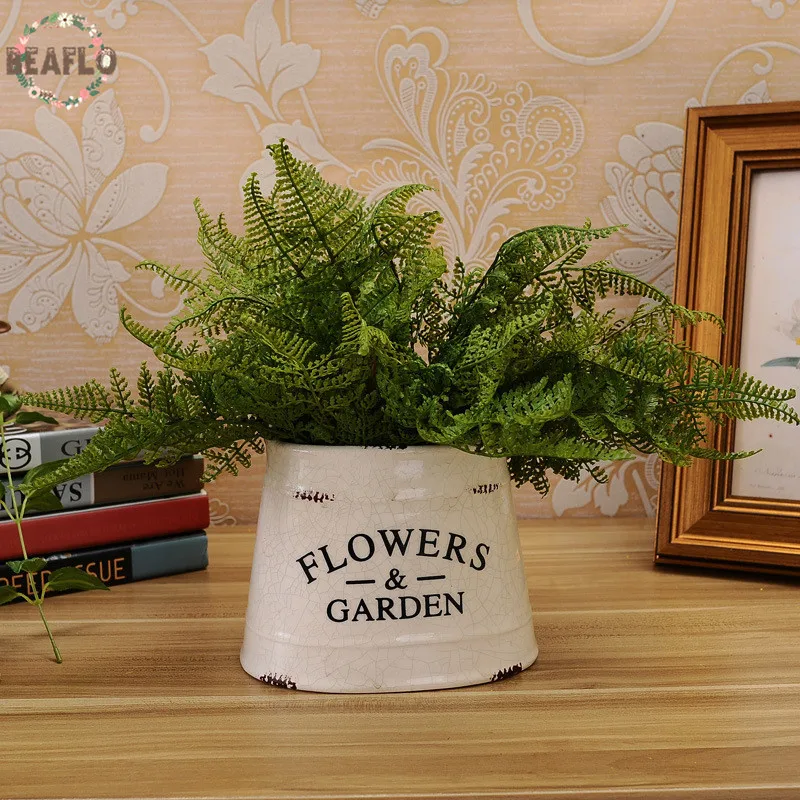 

1PC Green Artificial Plant Fern Plastic Flower Arrangement Floristry for Party Home Wedding Decorative