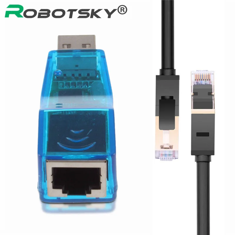 

Robotsky USB Ethernet Adapter USB 2.0 to Rj45 Lan Converter Adapter for PC Laptop Notebook