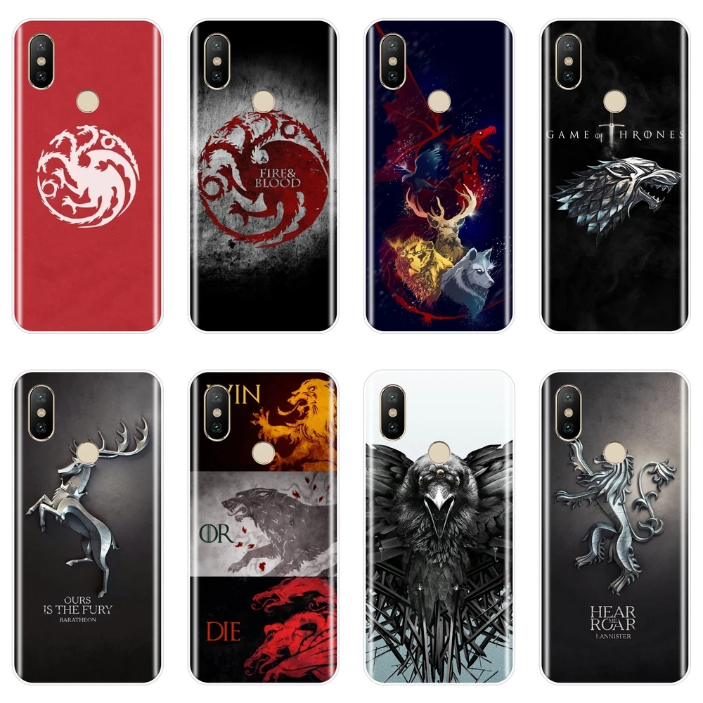 

Back Cover For Xiaomi Mi A1 A2 Lite Mi5 Mi6 Mi8 Cool Game of Thrones Phone Case Silicone For Xiaomi Mi 5 5C 5S 5X 6 6X Plus 8 SE