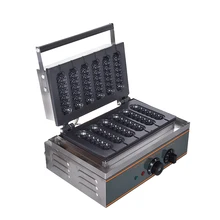 EB-Q1 French Muffin Machine Hot Dog Corn Shape Lolly Wafer Waffle Makers Kitchen Commercial Non-Stick Cooking Surface