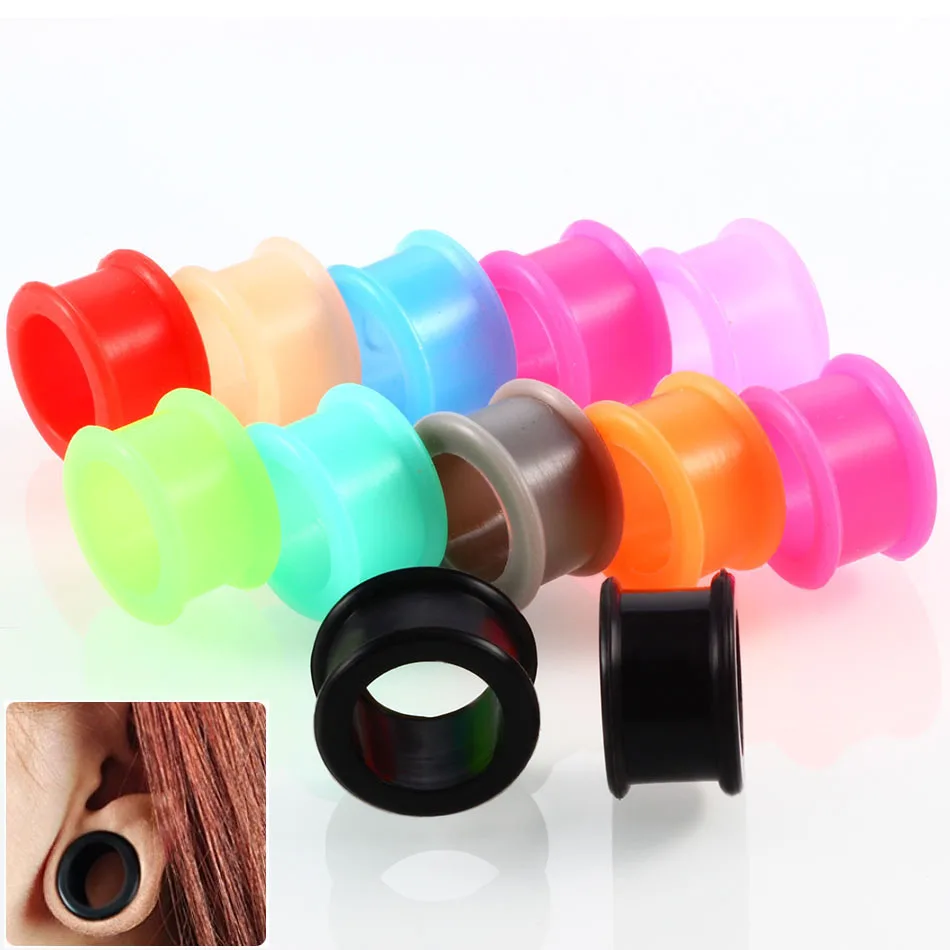 11pairs Gauge Kit Mix Color Silicone Ear Stretching Expander Piercing