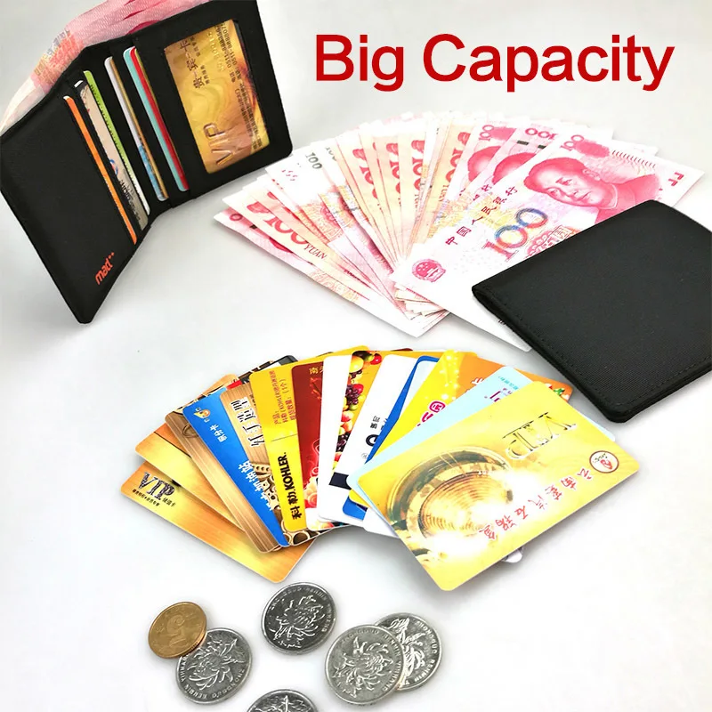 2019 Minimalist Slim Nylon Wallet For Men Women Slimline Ultra Thin Mini Small Male Female Zipper Coin Purse Compact Money Bag