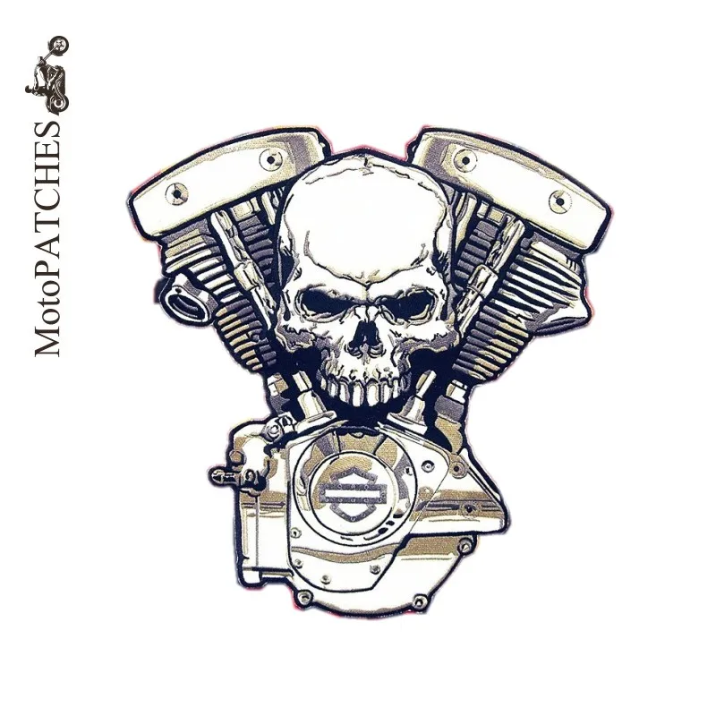 

Embroidered Patches For Clothing Custom Mc Patches Big Biker Patches Skeleton Logo