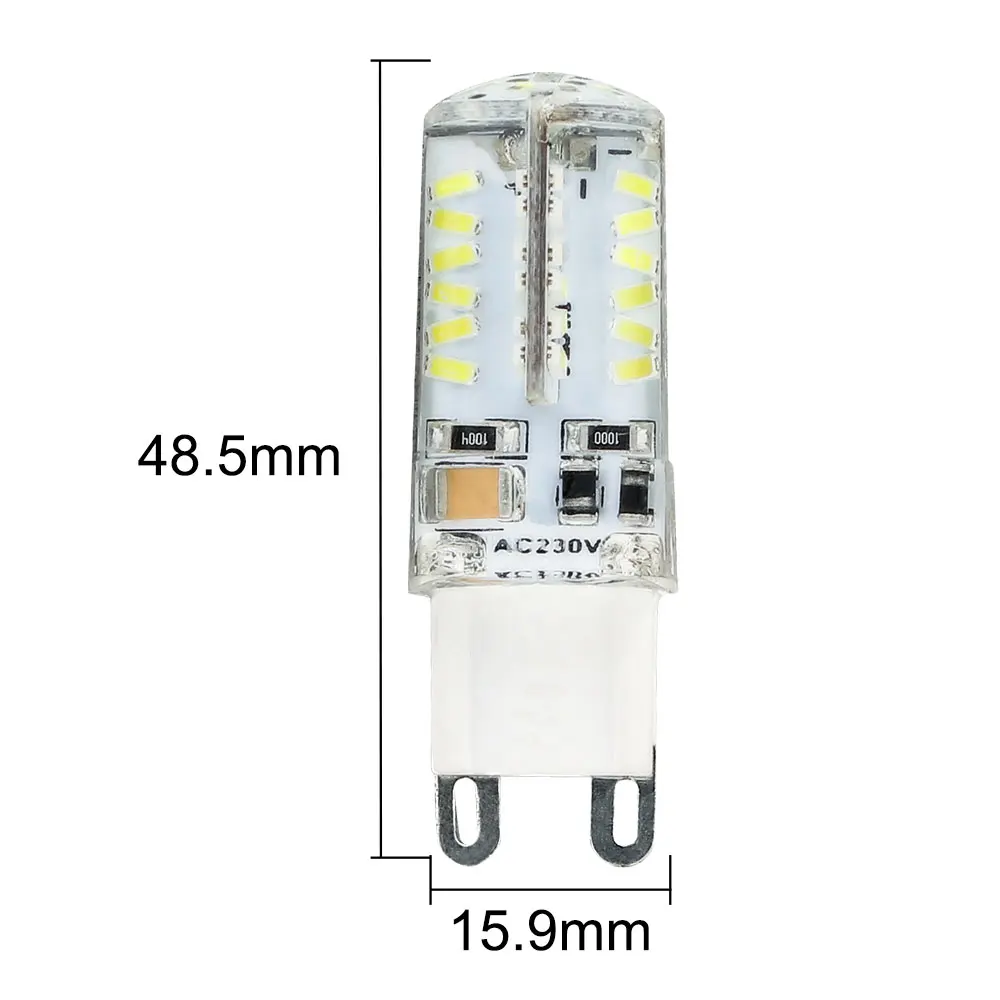 1 шт G9 светодиодный светильник без мерцания AC110V 3014SMD 5 Вт Светодиодный лампочки 350LM очень яркая люстра светодиодный свет заменить 30 W галогенная лампа - Испускаемый цвет: Холодный белый