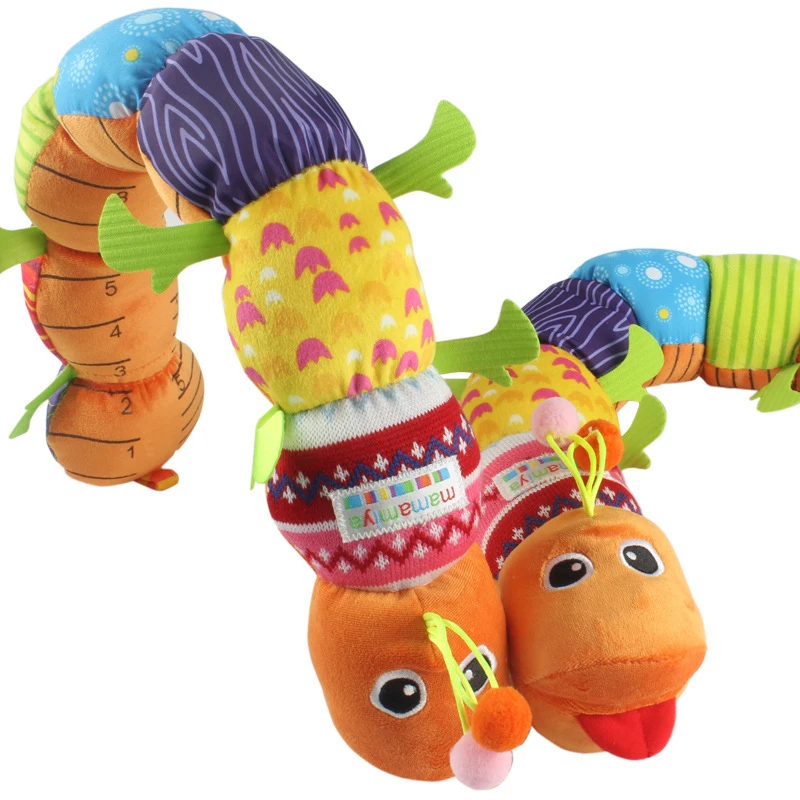 Baby Toys Musical Stuff Caterpillar With Ring Bell Cute Cartoon Animal Plush Doll Early Learning Educational Kids Toys