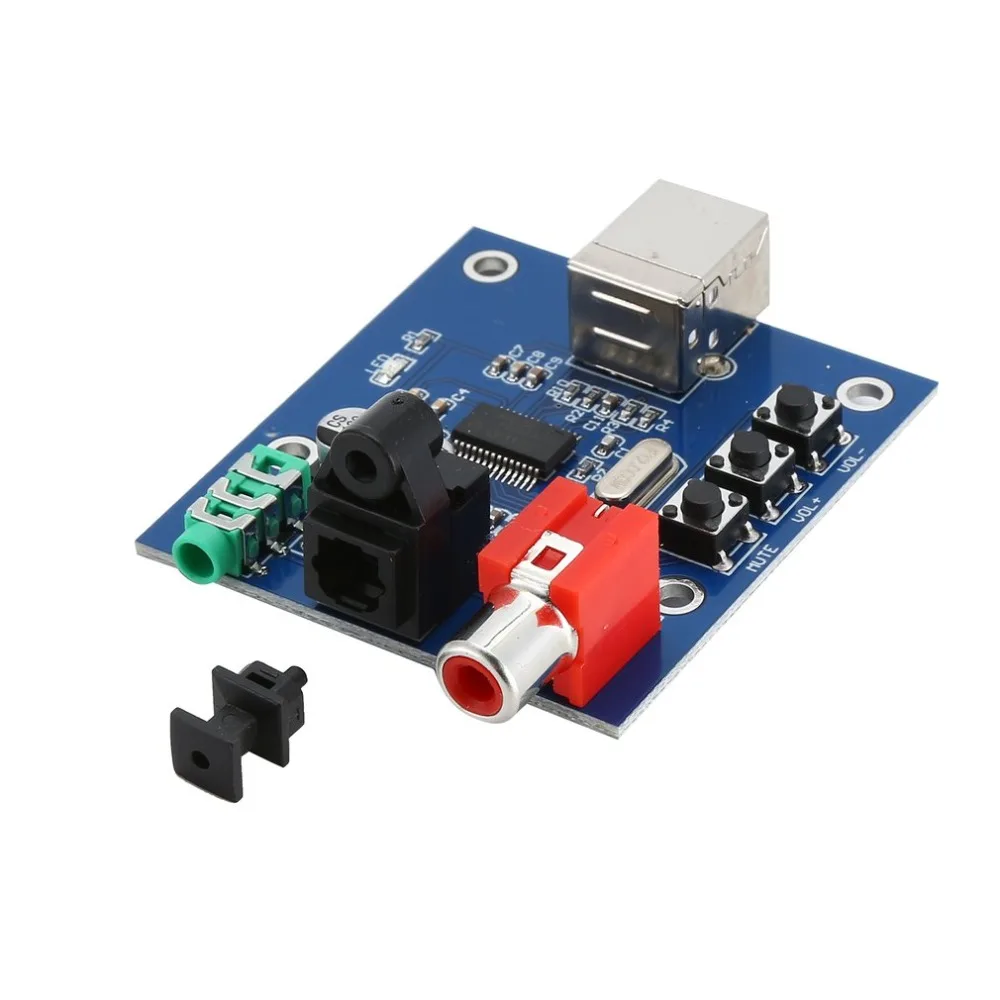 PCM2704 Audio DAC USB to S/PDIF Sound Card HIFI DAC Decoder Board 3.5mm Analog Coaxial Optical 16bit 32KHz/44.1KHz/48KHz A8-10
