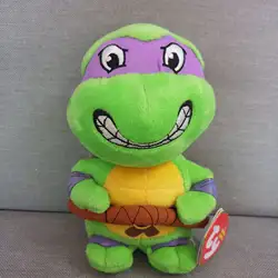 Ty Beanie Боос 6 ''15 см на молнии Зеленый черепаха плюшевые регулярные глазастые чучело Коллекционная кукла игрушка