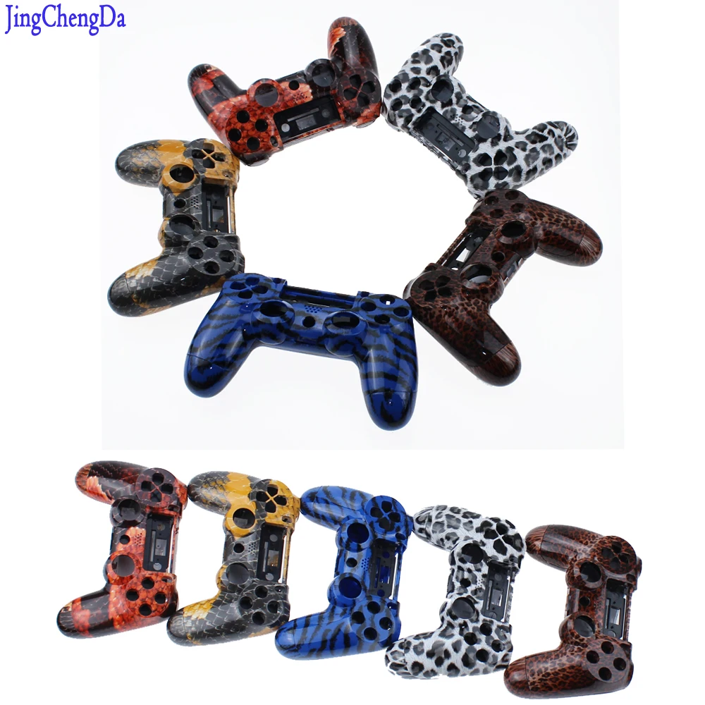 

JCD Leopard grain dragon Silver Color Shell Housing Case For Sony Playstation 4 PS4 Wireless Controller