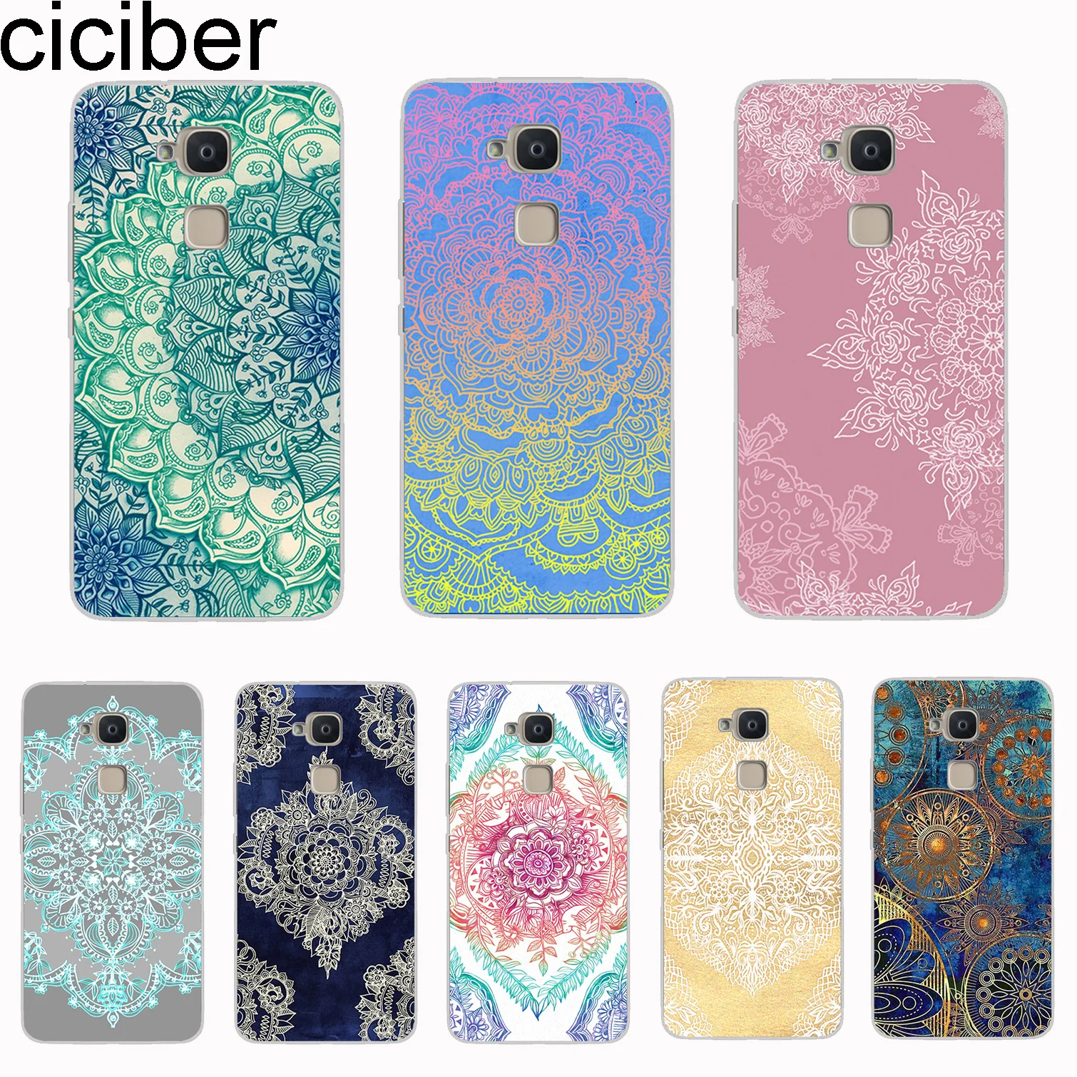 

ciciber Coque For BQ Aquaris C U2 U X5 V VS X2 X Lite Pro Plus E5 E4.5 M4.5 M5 M5.5 Phone Case Soft TPU Floral Mandala Fundas