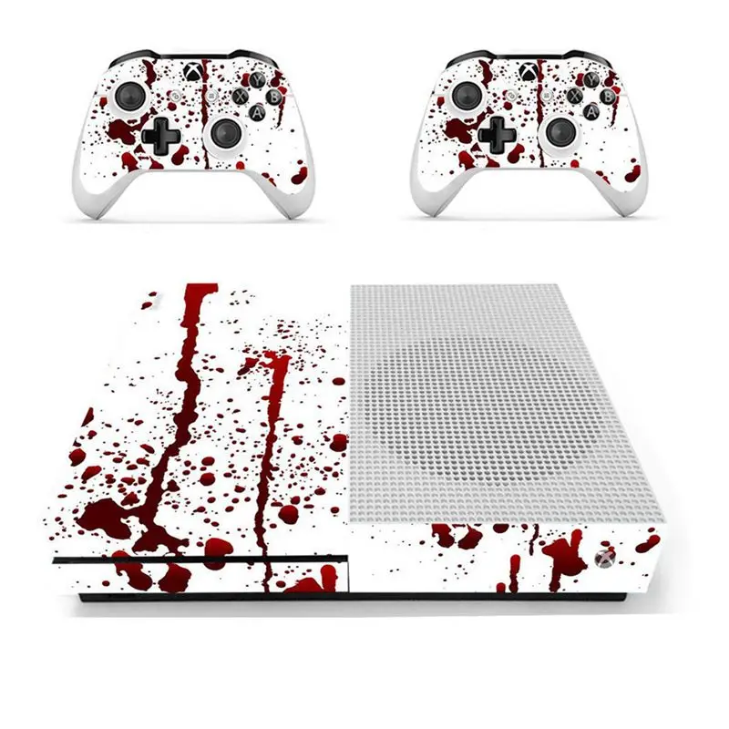 Кровавые виниловые наклейки стикеры на кожу для Xbox One S консоли+ 2 скины контроллера