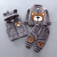 Boys Girls Winter Clothes Children Clothing Sets Kids Sport Suit Cartoon Bear Clothes Girls Clothing Set Kids Tracksuit 3pc bibihou girls clothing set sport suit clothes navy style girls sports suits teenage kids tracksuits sportswear jumpsuit boys