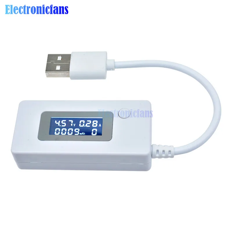 ЖК-детектор USB Вольтметр Амперметр мобильное зарядное устройство Емкость Тестер измеритель напряжения тока зарядка монитор 3 в-7 в DC 3-7 в
