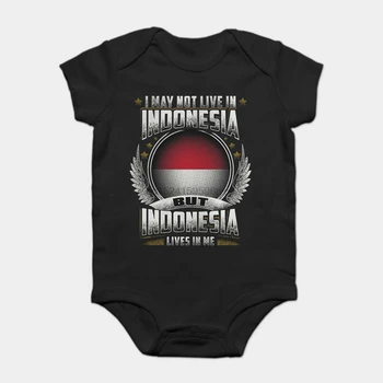 

Baby Onesie Baby Bodysuits kid t shirt Funny novelty I May Not Live in Indonesia But . . cool