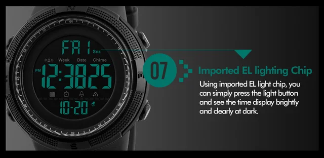 SKMEI Men Sports Watches Countdown Double Time Watch Alarm Chrono Digital Wristwatches 50M Waterproof Relogio Masculino 1251 -