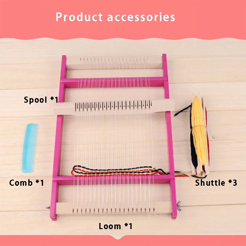  Wooden Weaving DIY lifting Tapestry Loom Knitting Machine Hand Craft Knit Wool Yarn Knitter Tool Pa