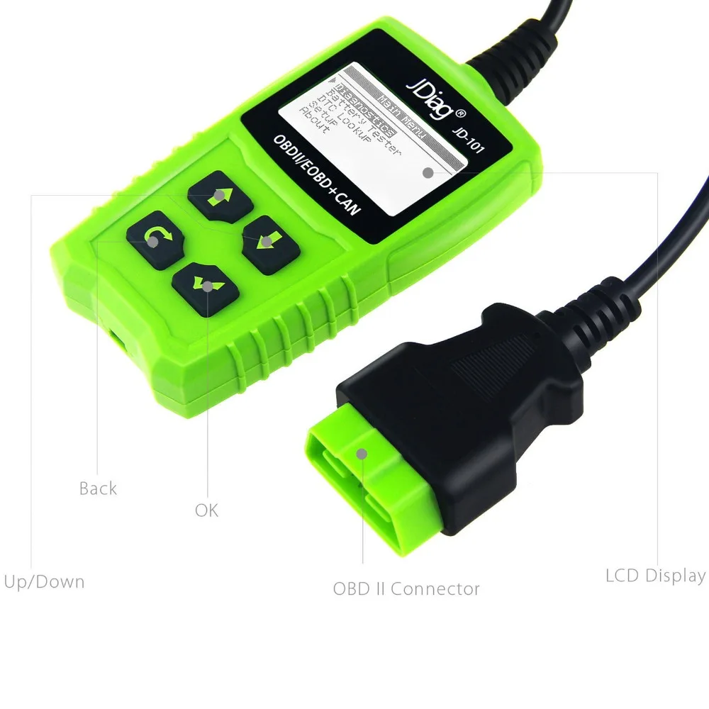 Сканер OBD2 ODB2 автомобильный диагностический сканер JDiag JD101 полнофункциональный