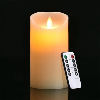 

Lellen 15 sizes for choice ivory LED Candles with remote control pillar scented bougie velas Electric for birthday party home
