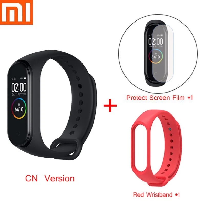 Xiaomi mi Band 4 mi Band 3 спортивный умный Браслет Шагомер OLED сенсорный экран Водонепроницаемый Фитнес-трекер для измерения сердечного ритма умный Браслет - Цвет: mi band 4 cn set 6