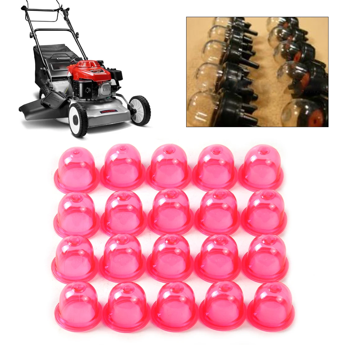 

LETAOSK 20pcs праймер лампа насос масляного пузыря красный подходит для Walbro Poulan Craftsman Weed Eater WA WT 530035497 188-16