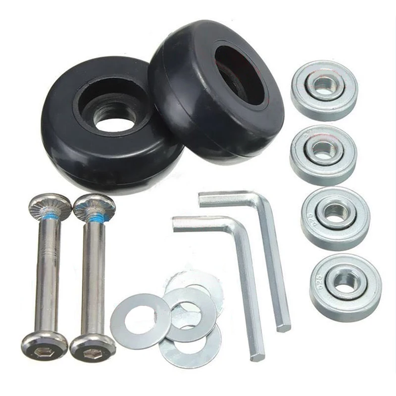 40 x 18mm Luggage Suitcase Wheels Replacement Repair kit 1 setin Bag