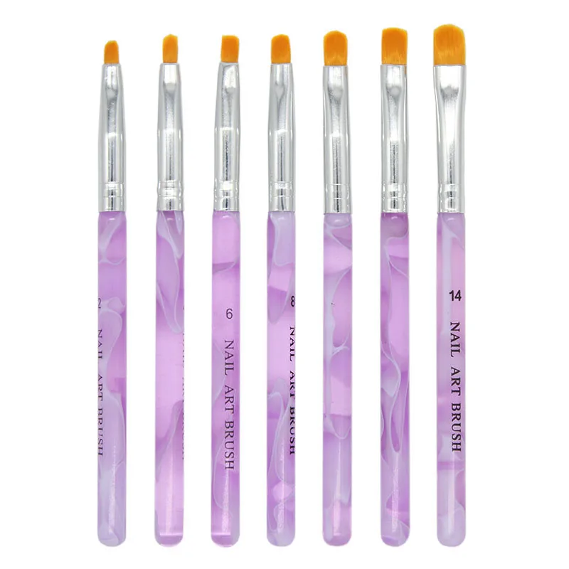 

7pcs/Set Professional Nail Art Brushes Builder Polish Painting Pen Create Beautiful Nail Designs Manicure Tool UV Gel Acrylic