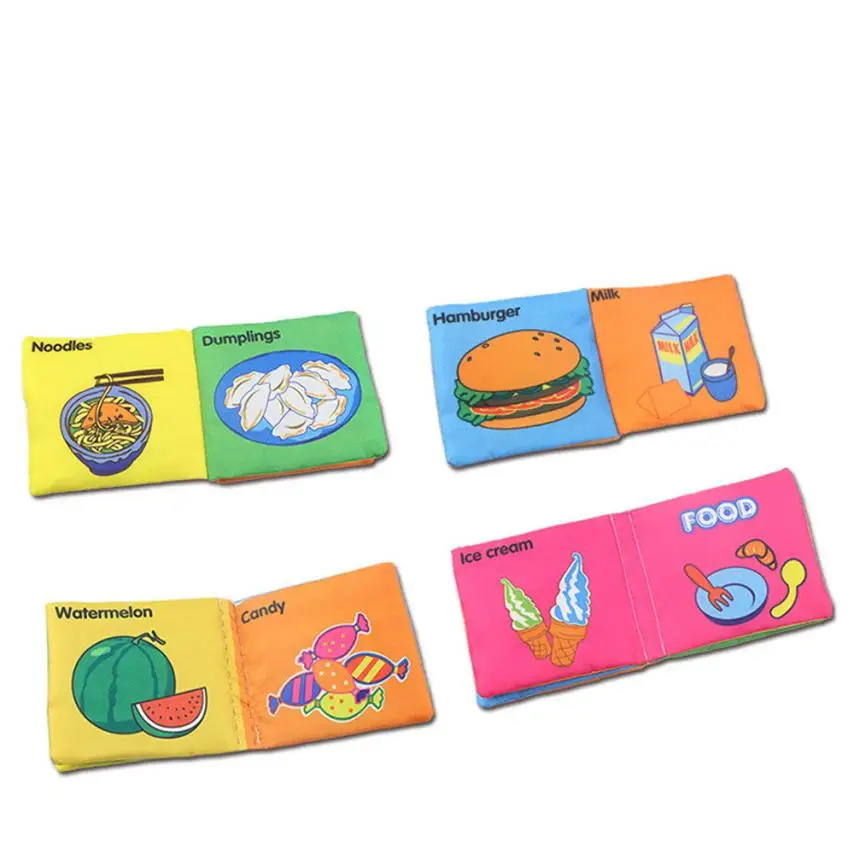 

New Soft Cloth Baby Intelligence Development Learn Picture Cognize Book dropship Y803