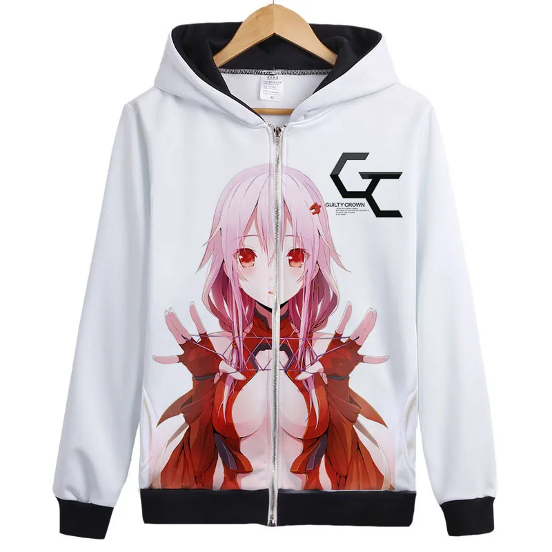 Толстовки с капюшоном guilty crown Инори юдзуриха ouma Shu Косплей Костюм Толстовка с капюшоном куртка пальто Новые худи в стиле аниме для мужчин и женщин