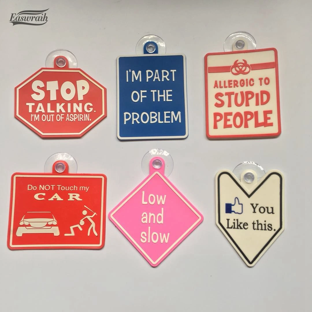 Funny Car Warning board Warning Signs Car Non Slip Mat With Sucker  Individual Car Sticker Interior Accessories|Automotive Interior Stickers| -  AliExpress
