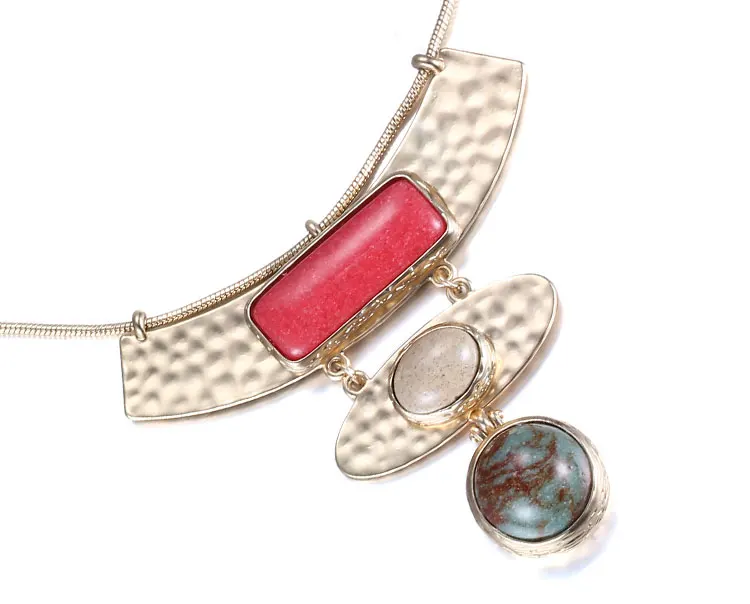 Emanco сплава камень колье ожерелье геометрическая позолоченный ожерелье для женщин краткий змея цепь прекрасно кольер роковой