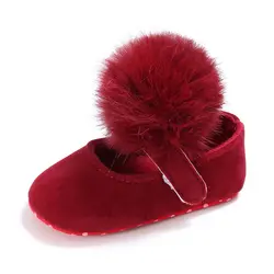 Для новорожденных для маленьких девочек хлопок Повседневная обувь бальные туфли принцессы детская кроватка, туфли, ползунки