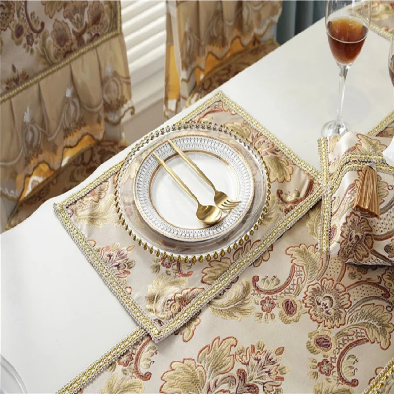 

Placemat table mat European modern minimalist fashion luxury American jacquard home decoration