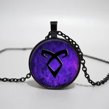 City of bones glass necklace Angelic rune pendant necklaces angelic mortal instruments jewelry бюстгальтер angelic angel beauty