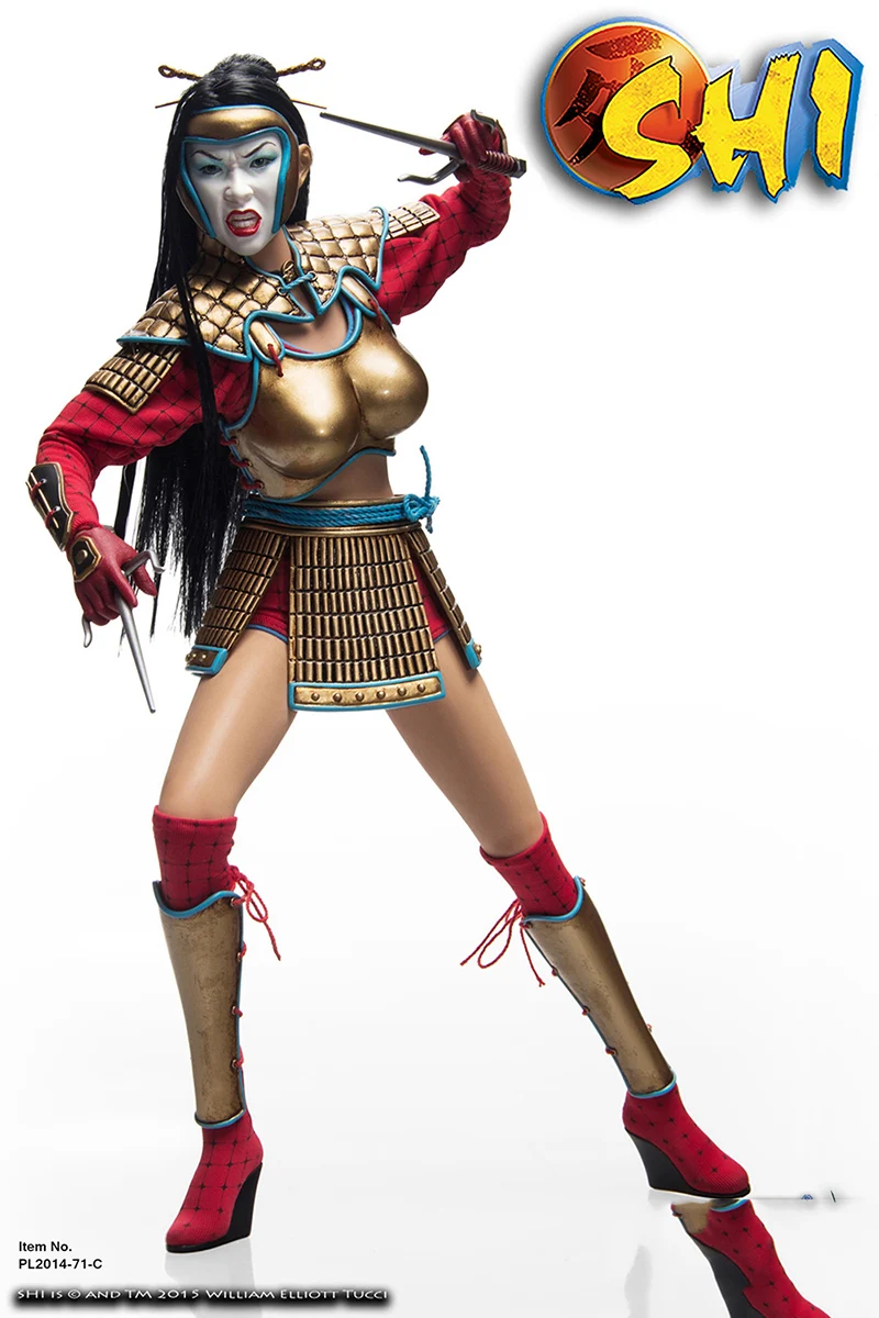 

PL2014-71-C SHI 1/6 Scale Shi in battle armor 1:6 Collector Figure SHI with 2 heads and seamless body for collect