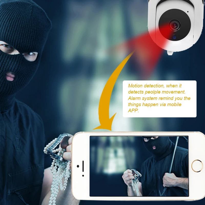  DAYTECH Telecamera IP di Sicurezza Wireless Mini WiFi Della Macchina Fotografica Auto Motion tracki