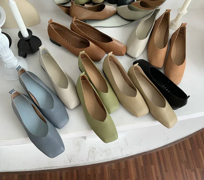 MONMOIRA/туфли на плоской подошве в стиле ретро на квадратном каблуке; элегантные женские однотонные туфли; женские слипоны на мягкой подошве; SWA0269