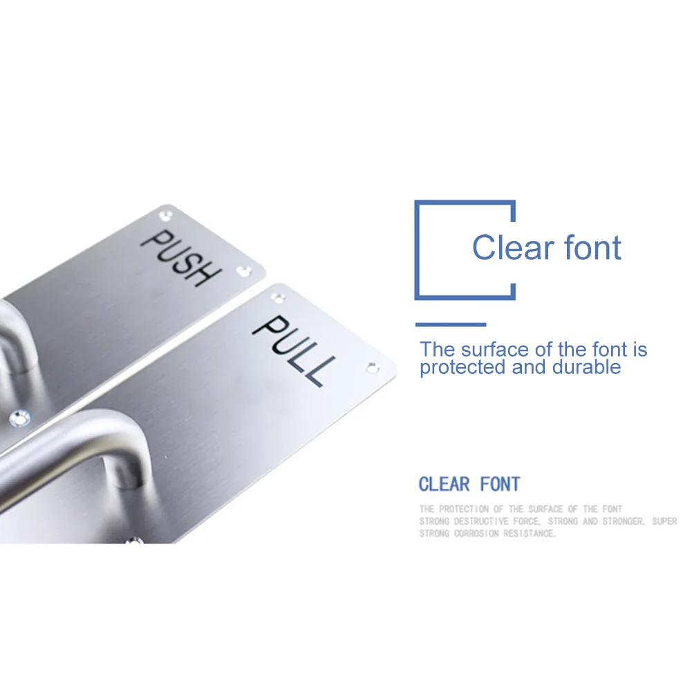 

Stainess Steel Door Handle Pull Push Plate Commercial Door Handle for Offices Hotels Cafe _WK