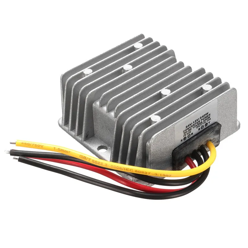

DC/DC Converter Waterproof Motor Voltage Regulator 24V to 12V Step-Down 20A 240W New