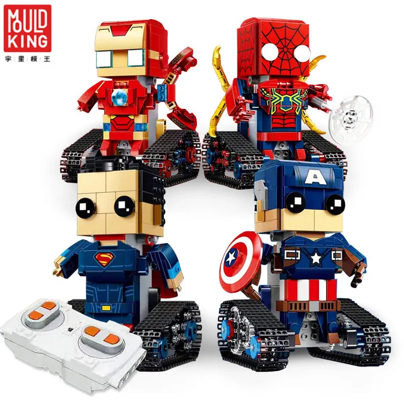 

MOULD KING RC Robot Marvel Avengers LegoINGly Technic Superheroes Building Blocks Ironman Spiderman Assembled Enlighten Bricks