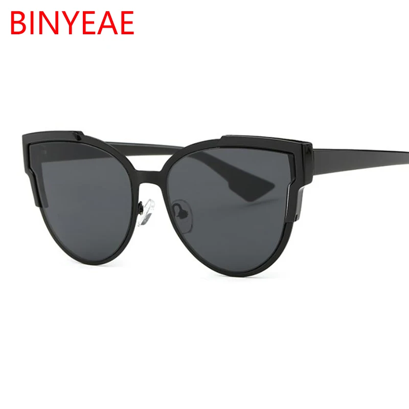 Топ черный кошачий глаз солнцезащитные очки мода Роскошные брендовые Солнцезащитные очки Дизайнерские Оттенки для женщин зеркальные очки оверсайз