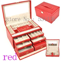 Кожаная шкатулка для ювелирных изделий, серьги ожерелье подвеска ювелирные изделия Органайзер Ювелирных Изделий Дисплей Полка упаковка подарочная коробка