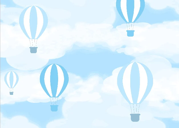 7 X5Ft White Clouds Light Blue Sky Air Balloons Ship Custom Photo Background Studio Sfondo Vinile 220Cm X 150Cm